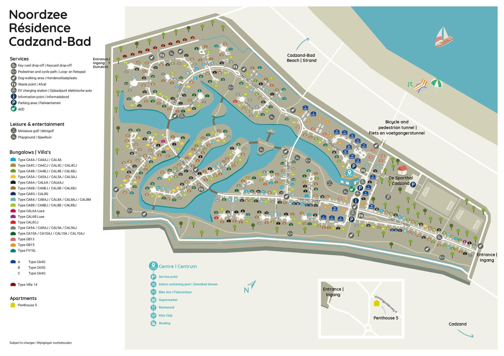 Plattegrond | Noordzee Résidence Cadzand-Bad